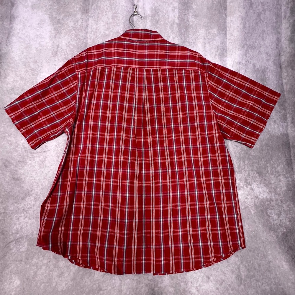 Carhartt Button Down Shirt Mens 2XL Red Plaid Excellent Short Sleeve S208 CRI - Picture 10 of 12